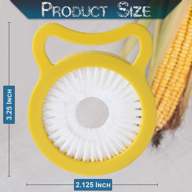 Home-X Corn Brush to Remove Silk - Multifunctional Corn Silk Remover Brush - Vegetable, Fruit, Cucumber and Corn Brush - Easy-to-Use, Durable, and Ergonomically Designed Double Row Corn Desilker - Image 3